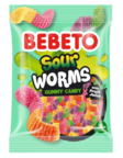 Bebeto Sour Worms Karkkipussi 80g - Irtomakeiset - 808 - 1