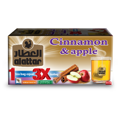 Al Attar Cinnamon&Apple Tea / Kanelin&omenan makuinen yrttitee 12x2g - Kaneli ja kardemumma tee - 17668 - 1