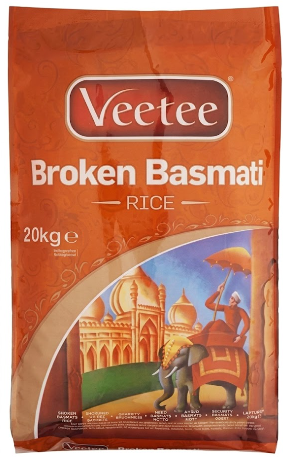 Veetee Broken Basmati / Rikottu basmatiriisi 20kg - Basmatiriisit - 20428 - 1