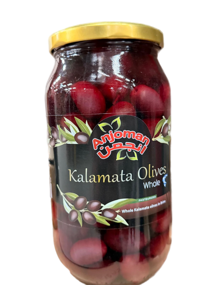 Anjoman Whole Kalamata Olives / Kokonaiset Kalamata-oliivit suolavedessä 960g - Oliivisäilykkeet - 19308 - 1