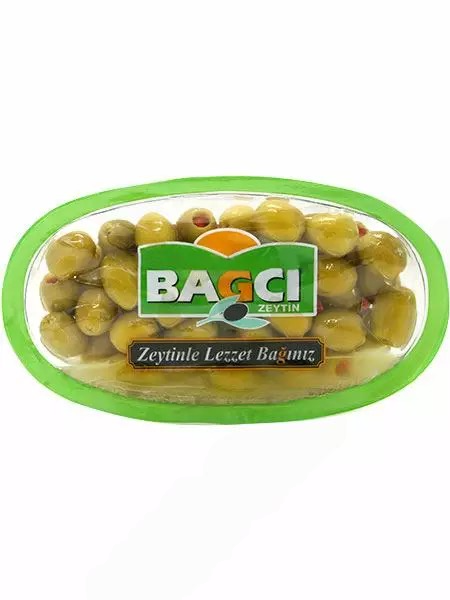 Bagci Zeytinle Lezzet Bagumz Vihreä Oliivi Paprikatäyteellä 250g VAKUM - Oliivisäilykkeet - 13808 - 1