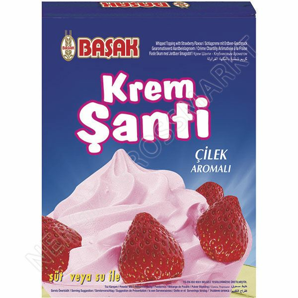 Basak Krem Santi Cilek/ Mansikka Kermavaahto jauhe 2x75g - Leivinjauheet, ruokasoodat & kuivahiivat - 708 - 1