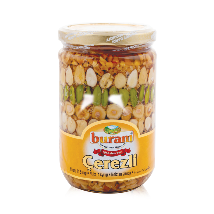 Buram Cerezil Nuts in Syrup 720g - Hunajasiirapit - 978 - 1