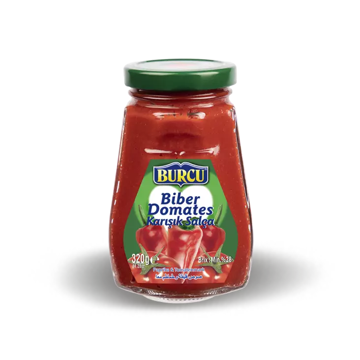 Burcu Biber Domates Karisik Salca / Paprika-tomaattipyree 320g CAM - Tomaatti- ja paprikasäilykkeet - 1018 - 1