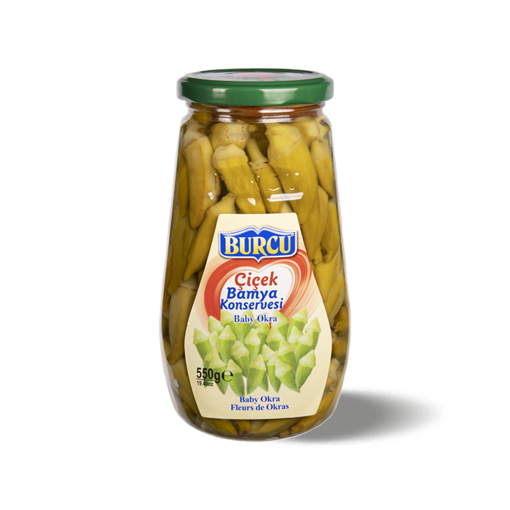 Burcu Cicek Bamya Konservesi / Okra suolaliemessä 550g CAM - Vihannessäilykkeet - 1038 - 1