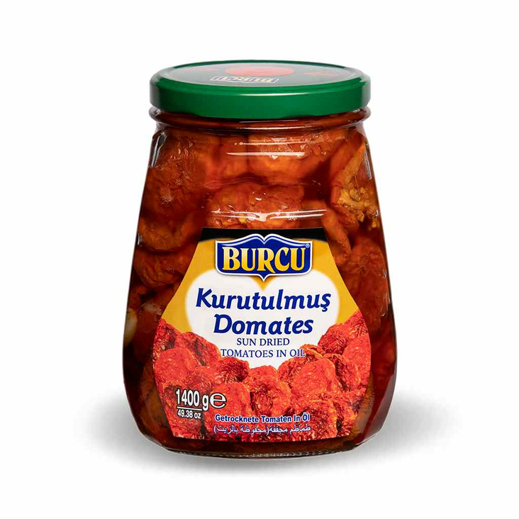 Burcu Kurutulmus Domates / Aurinkokuivatut tomaatit öljyssä 1400g CAM - Tomaatti- ja paprikasäilykkeet - 1118 - 1