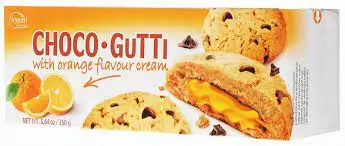 Choco Gutti Appelsiinitäytekeksi 160g - Täytekeksit ja vohvelit - 13558 - 1