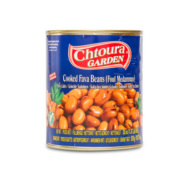 Chtoura Garden Fava Beans / Keitetyt härkäpavut (Foul Medammas) 850g TNK - Papu- ja linssisäilykkeet - 1358 - 1