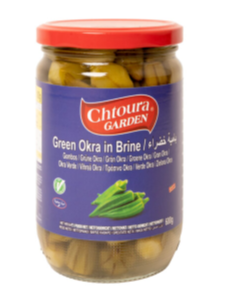 Chtoura Garden Green Okra in Brine / Okra suolaliemessä 600g CAM - Vihannessäilykkeet - 20278 - 1