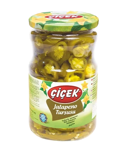 Cicek Jalapeno Tursusu / Viipaloidut jalapeno suolaliemessä 700/310g CAM - Pepperonisäilyke - 14478 - 1