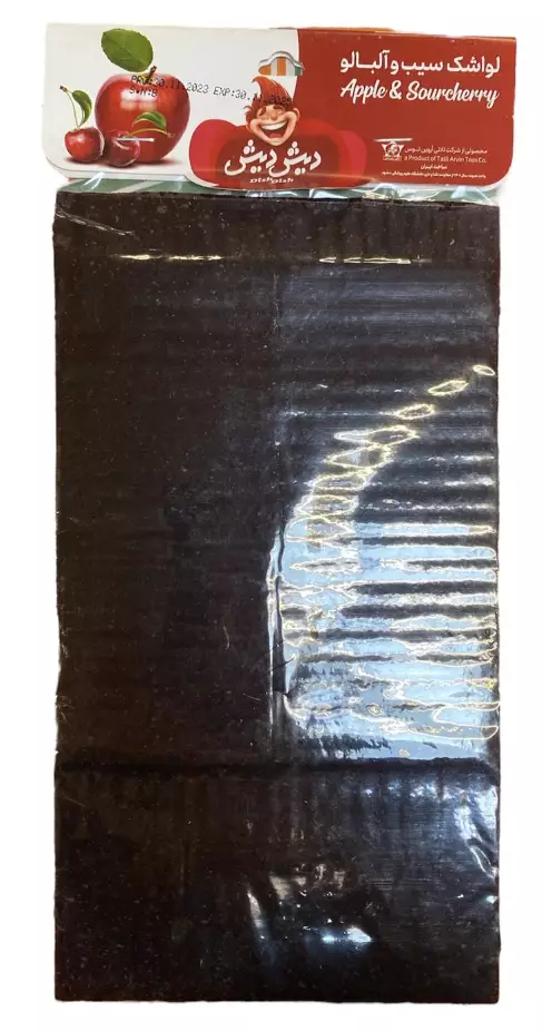 Dish Dish Lavashak Apple&Sour Cherry Kirpeä hedelmälevy 85g - Turkish Delight & Halvat - 7578 - 1