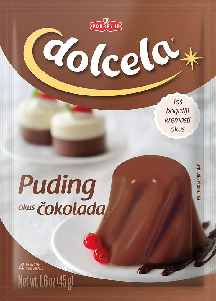 Dolcela Pudding Cikolata/ Suklaa vanukasjauhe 45g - Vanukkaat ja jälkiruoka-ainekset - 9108 - 1