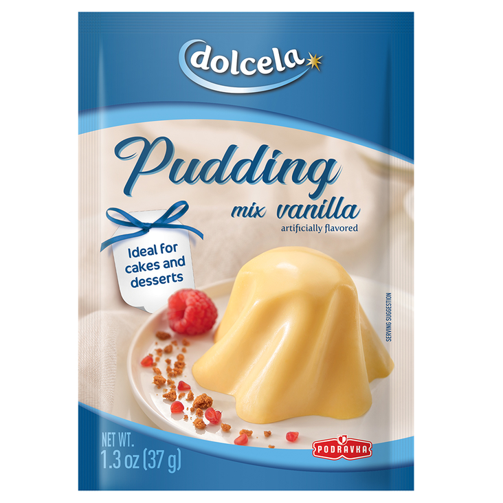 Dolcela Pudding Vanilja/ Vanilja vanukasjauhe 37g - Vanukkaat ja jälkiruoka-ainekset - 9128 - 1
