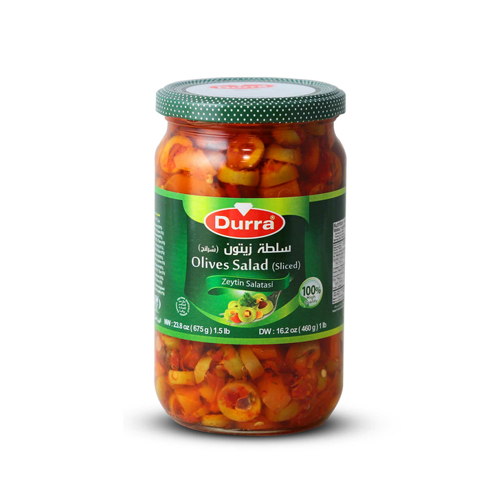 Durra Olives Salad (Sliced) / Oliivisalaatti (viipaleet) 675g - Oliivisäilykkeet - 10828 - 1