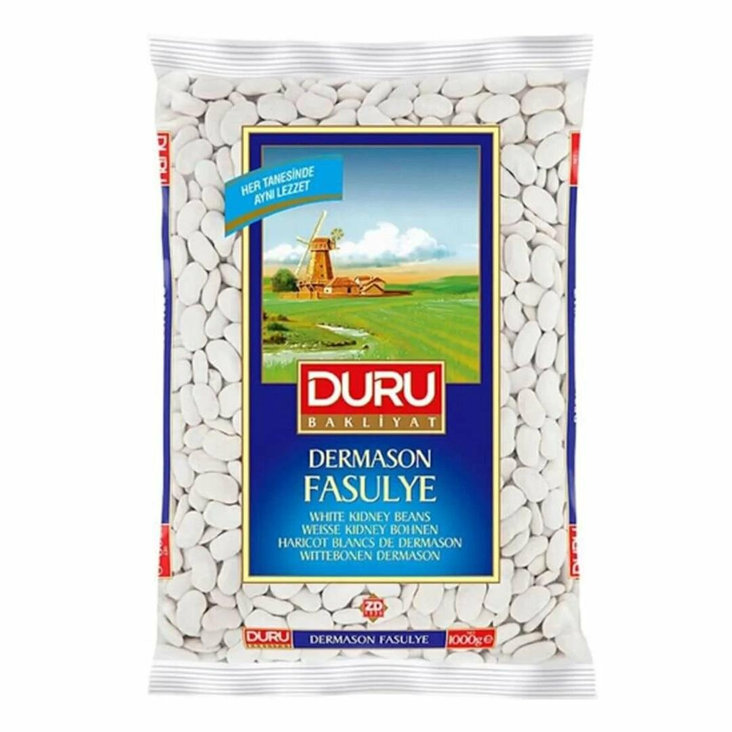 Duru Dermason Fasulye / Valkoiset munuaispavut 8mm 1KG (401) - Kuivatut pavut - 2208 - 1