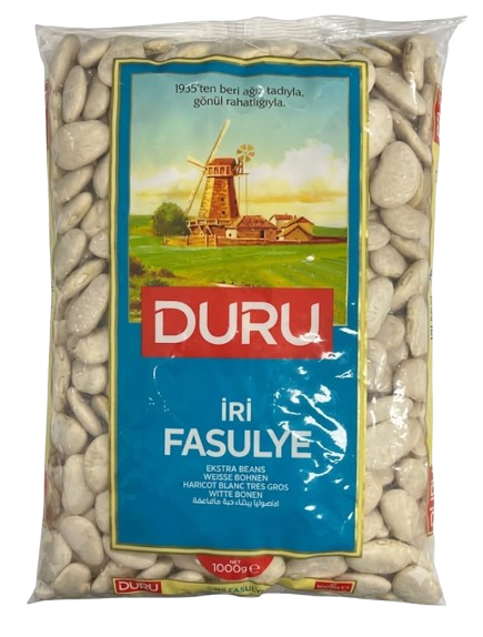 Duru Iri Fasulye / Valkoinen papau 1kg - Kuivatut pavut - 8528 - 1
