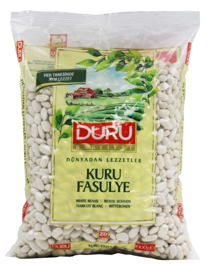 Duru Kuru Fasulye/ Valkopavut 1kg - Kuivatut pavut - 11208 - 1
