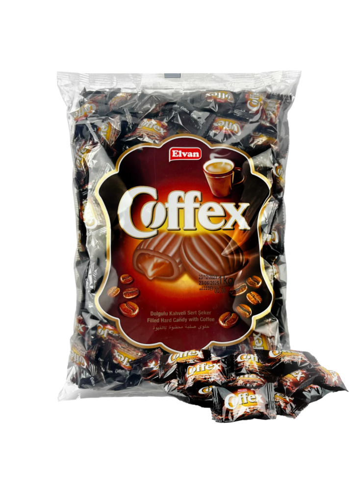 Elvan Coffex Coffee / Kahvilla täytetty kova karkki 800g - Konvehdit - 2348 - 1