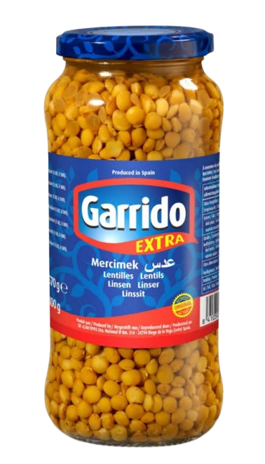 Garrido Extra Mercimek / Keitetyt linssit 580g CAM - Papu- ja linssisäilykkeet - 2578 - 1