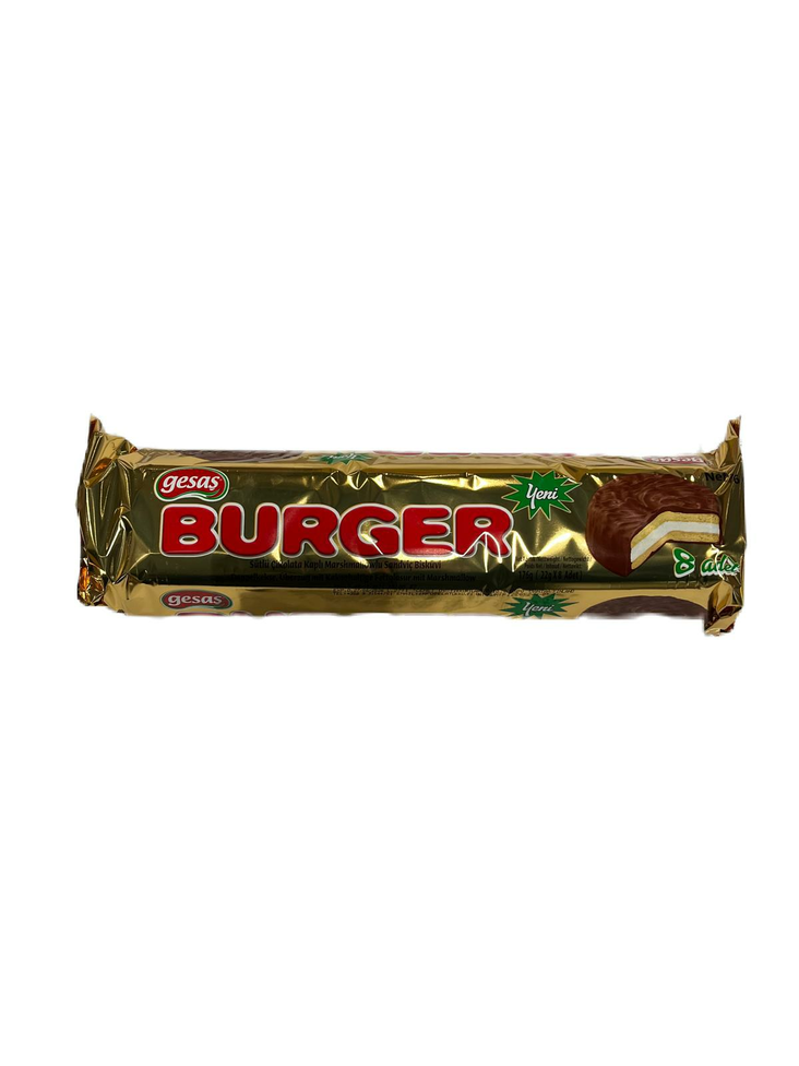 Gesas Burger Pie Super Cocoa Coated Marshmallow/ Keksi 176g - Täytekeksit ja vohvelit - 16448 - 1