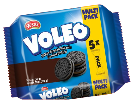 Gesas Voleo Cocoa Biscuits w Chocolate flavor/ Suklakermatäytekeksi 280g - Täytekeksit ja vohvelit - 21648 - 1