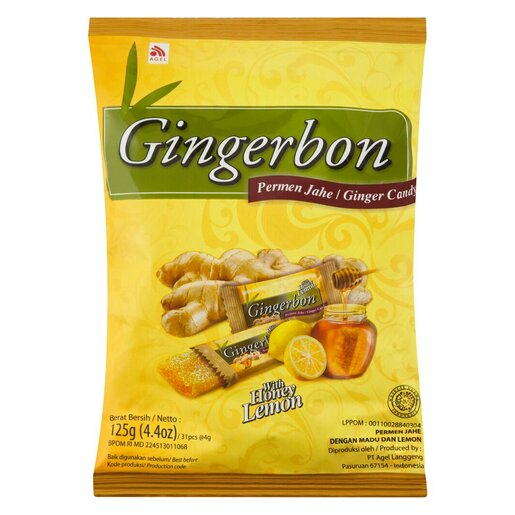Gingerbon Ginger Candy Honey Lemon / Hunajan&sitruunan makuinen inkiväärikarkki - Irtomakeiset - 2618 - 1