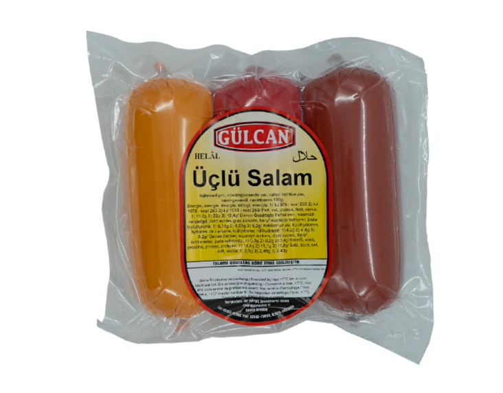 Gulcan Salam Uclu Tavuk+Sigir+Hindi / Makkara 3x335g - Kana leikkeleet ja makkarat - 2938 - 1