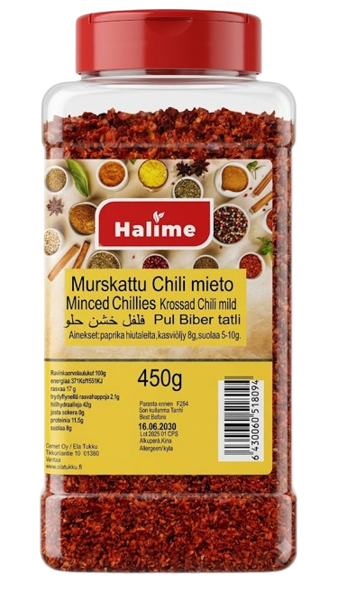 Halime Baharat Pul Biber Tatli / Murskattu Chili Mieto 450g - Chilimausteet - 11628 - 1