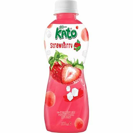 Kato Strawberry Juice with Nata De Coco / Mansikkamehu kookoshyytelöillä 320ml P - Juomat - 12218 - 1
