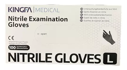 KINGFA Nitriilihansikas L-koko, 100 kpl - Siivousvälineet ja tarvikkeet - 13818 - 1