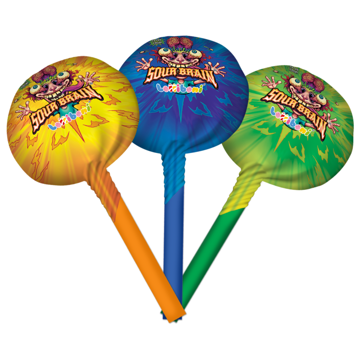 Lolliboni Sour Brain Big Lollipop Tikkari 36g - Irtomakeiset - 12868 - 1