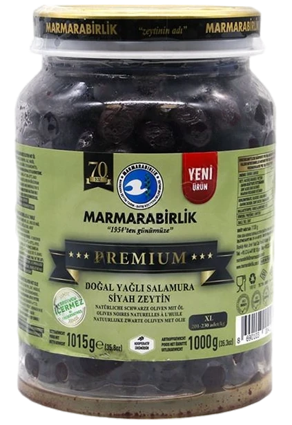 MB Premium XL Olive/ Musta Oliivi 1kg PET - Oliivisäilykkeet - 19008 - 1
