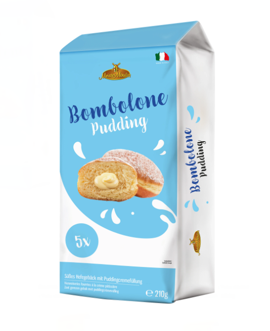 Meister Moulin Bombolone täytettynä vaniljakastikkeella 210g - Täytekeksit ja vohvelit - 18778 - 1