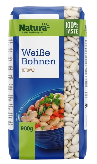 Natura White Beans Tetovac/ Valkoiset Pavut 1kg - Kuivatut pavut - 21028 - 1