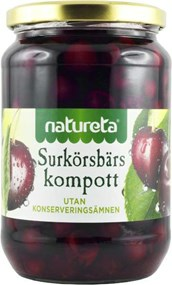 Natureta Cherry Kompott / Kirsikkakompotti 680g CAM - Hedelmäsäilykkeet - 7928 - 1