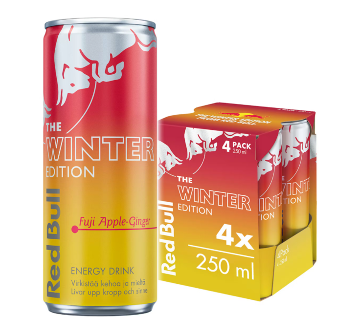 Red Bull Winter Edition Fuji Apple-Ginger Energiajuoma 4x250ml - Energiajuomat - 19408 - 1