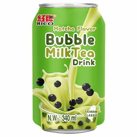 Rico Matcha Flavor Bubble Milk Tea Drink 340ml TNK - Juomat - 13238 - 1