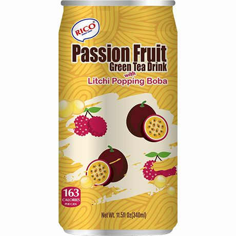 Rico Passion Fruit Green Tea Drink 340ml TNK - Limonadit ja virvoitusjuomat - 13228 - 1