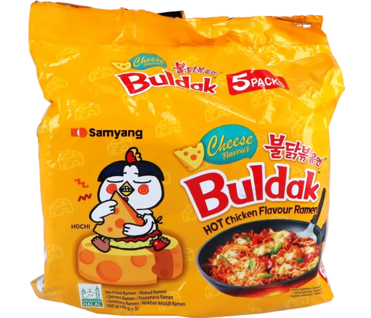 Samyang Buldak Cheese Pikanuudeli 725g (5x140g) - Nuudelit - 11328 - 1