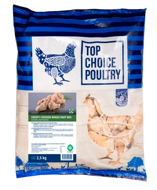 Top Choice Poultry Chicken wings cooked/ Kanan siivet 2.5Kg - Kana pakasteet - 16518 - 1