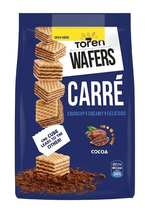 Toren Wafers Carre Cocoa / Kaakao vohvelikeksi 125g - Täytekeksit ja vohvelit - 20298 - 1