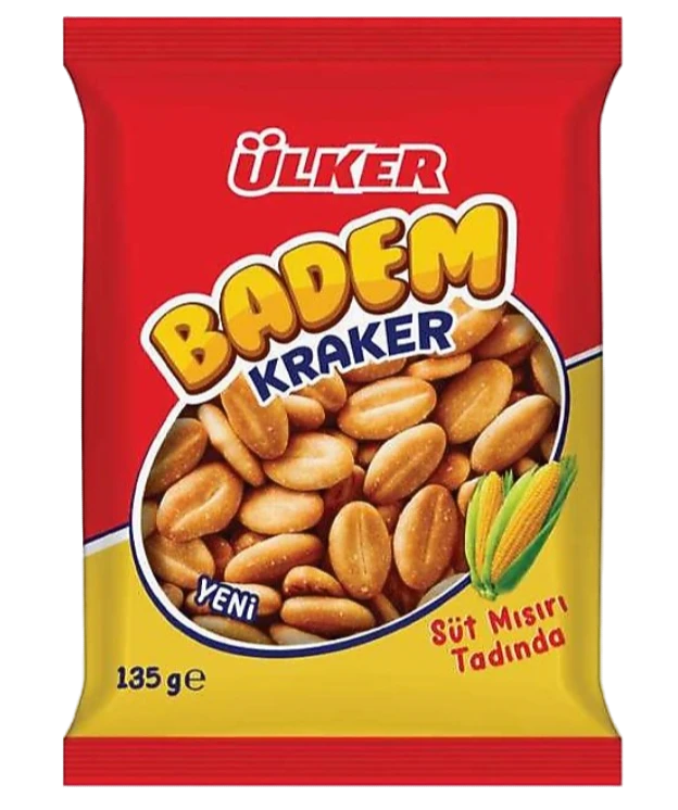 Ulker Badem Kraker Sut Misiri / Suolaiset keksi maissin makuinen 135g - Sipsit - 15168 - 1