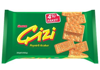 Ulker Cizi Cheese Crackers/ Juustokeksi 4x70g - Täytekeksit ja vohvelit - 4888 - 1