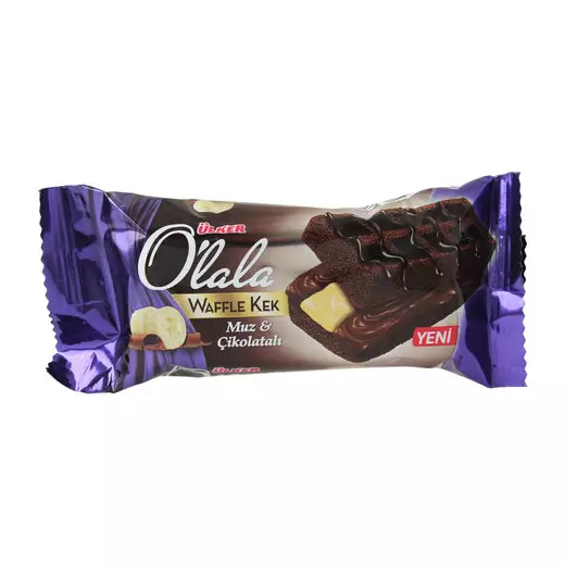 Ulker Olala Wafle Kek Muz&Cikolatali / Minisuklaakakku 70g - Täytekeksit ja vohvelit - 4968 - 1