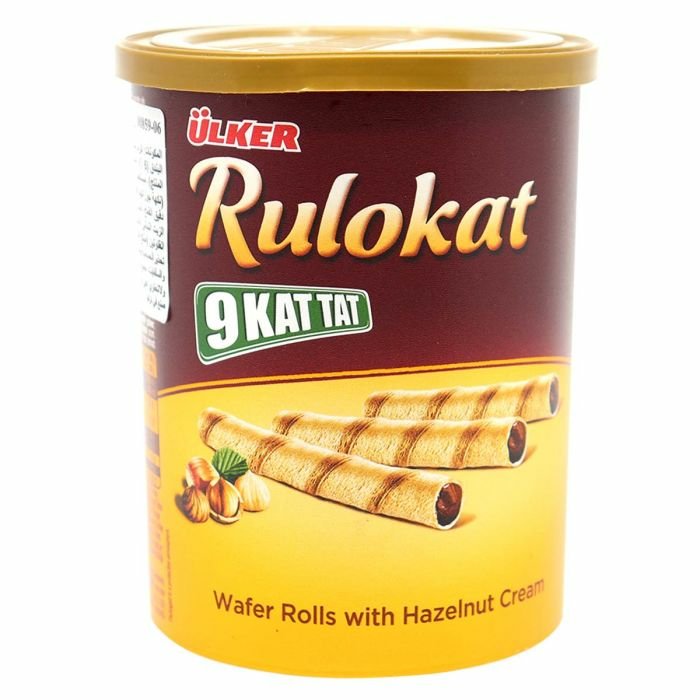 Ulker Wafer with Hazelnut/ Hasselpähkinä Kierrevohveli 170g - Täytekeksit ja vohvelit - 4978 - 1
