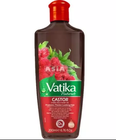 Vatika Castor Hair Oli / Riisini hiusöljy 200ml - Kosmetiikka - 12288 - 1
