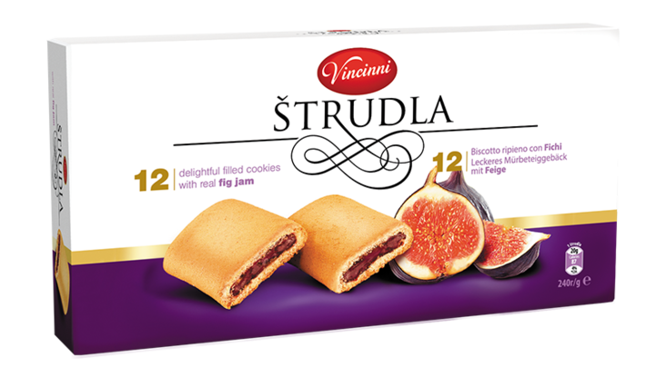 Vincinni Strudla Fig jam / Viikunatäytteinen keksi 240g - Täytekeksit ja vohvelit - 5118 - 1