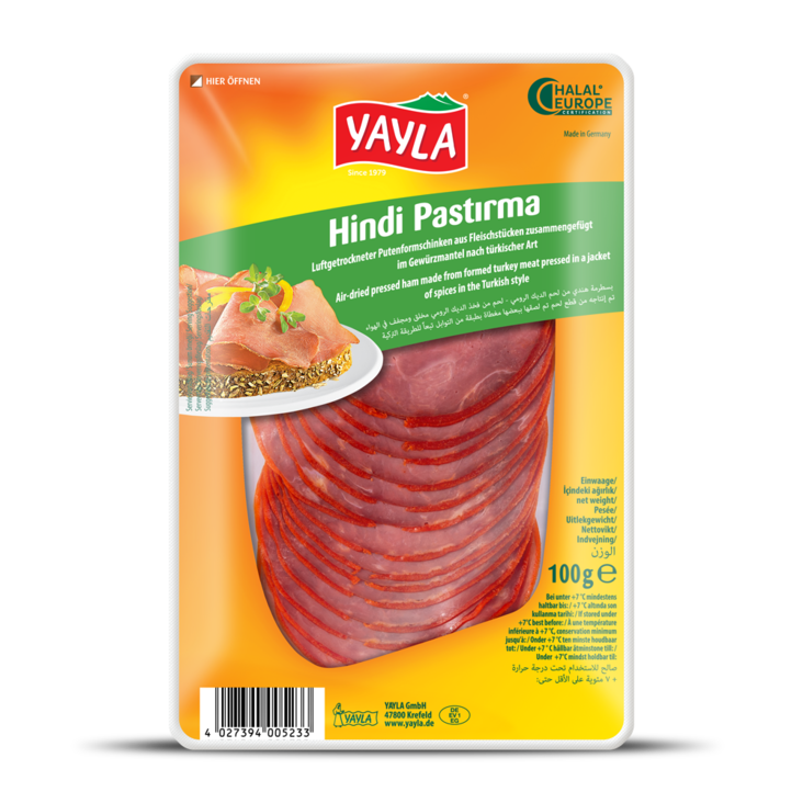 Yayla Hindi Pastirma / Ilmakuivattu kalkkuna leikkele 100g - Kalkkuna leikkeleet ja makkarat - 5198 - 1