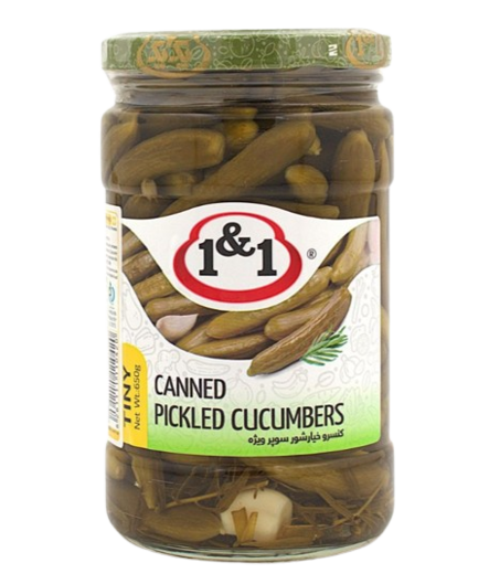 1&1 Tiny Pickled Cucumbers / Suolakurkku 650g CAM - Kurkkusäilykkeet - 21079 - 1