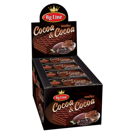 Bg Line Wafer Cocoa & Cocoa/ Kaakao Vohveli 50g - Patukat - 19989 - 1
